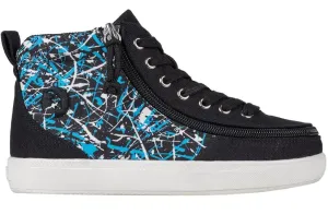 Billy Footwear Kid's Boys High Top Sneakers- Black Graffiti