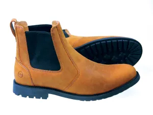 BRECON Mens Chelsea Boots - Sand Nubuck by Orca Bay