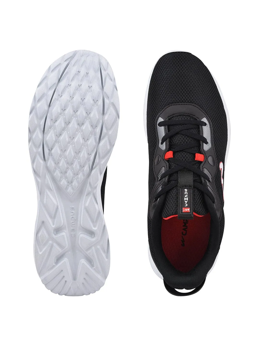 CAMP SMART Black Men's Running Shoes