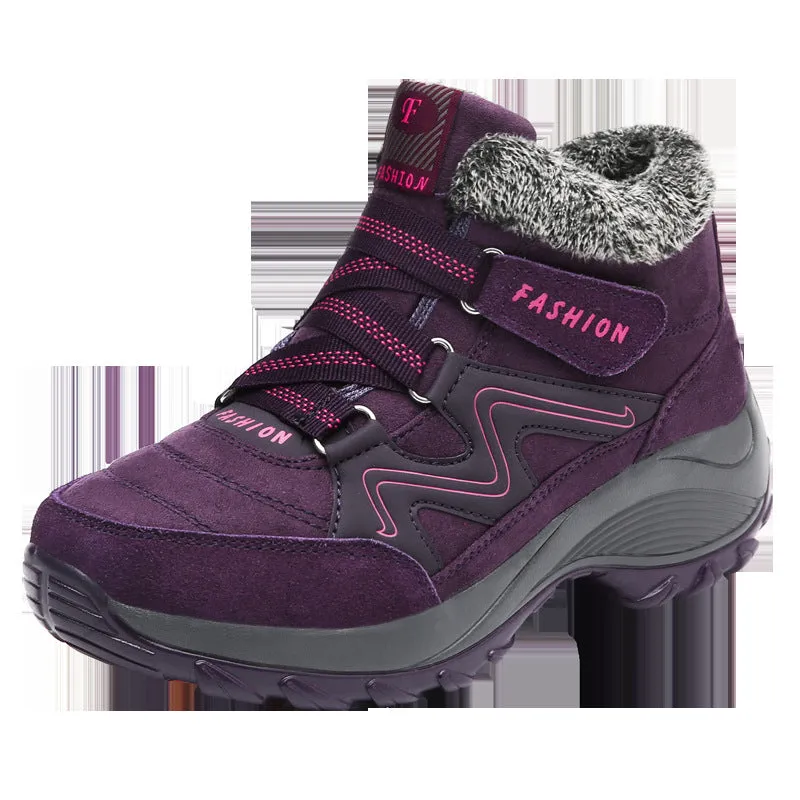 Hiking Trekking Outdoor Shoes For Females Leather Non-Slip Waterproof Sneakers | Brodtica.com