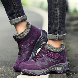 Hiking Trekking Outdoor Shoes For Females Leather Non-Slip Waterproof Sneakers | Brodtica.com