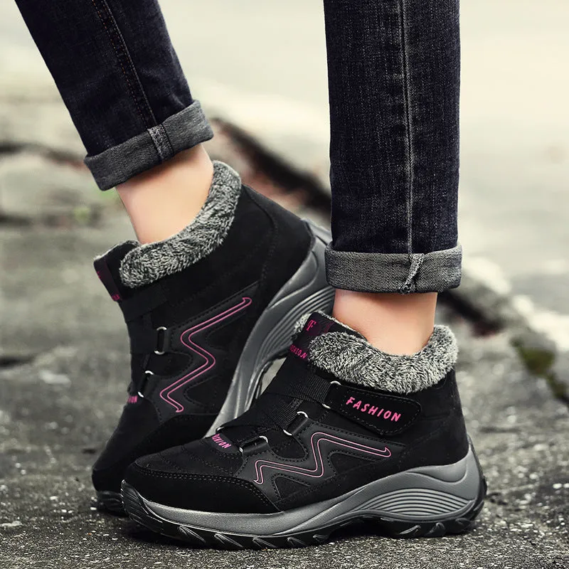 Hiking Trekking Outdoor Shoes For Females Leather Non-Slip Waterproof Sneakers | Brodtica.com