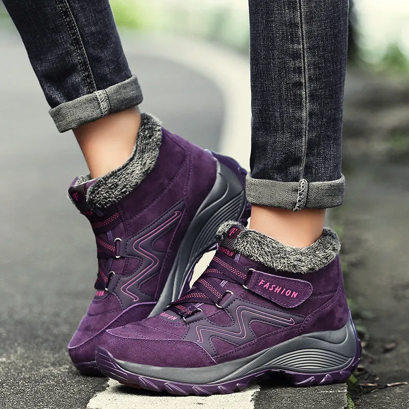 Hiking Trekking Outdoor Shoes For Females Leather Non-Slip Waterproof Sneakers | Brodtica.com