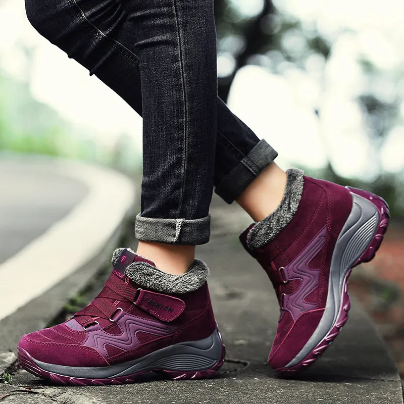 Hiking Trekking Outdoor Shoes For Females Leather Non-Slip Waterproof Sneakers | Brodtica.com