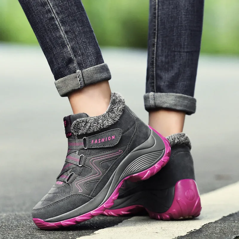 Hiking Trekking Outdoor Shoes For Females Leather Non-Slip Waterproof Sneakers | Brodtica.com