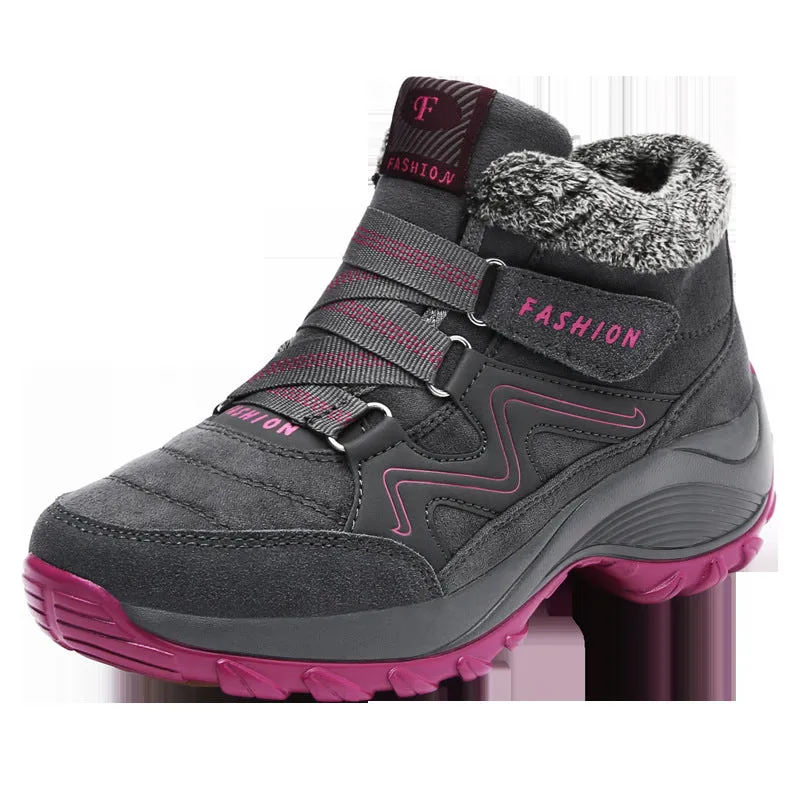 Hiking Trekking Outdoor Shoes For Females Leather Non-Slip Waterproof Sneakers | Brodtica.com