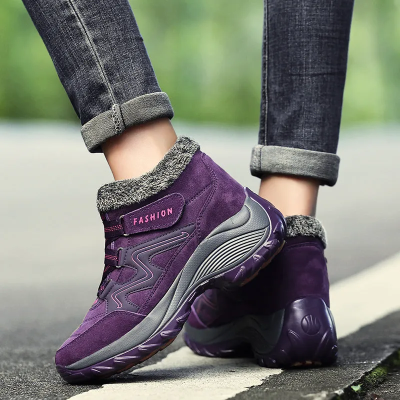 Hiking Trekking Outdoor Shoes For Females Leather Non-Slip Waterproof Sneakers | Brodtica.com