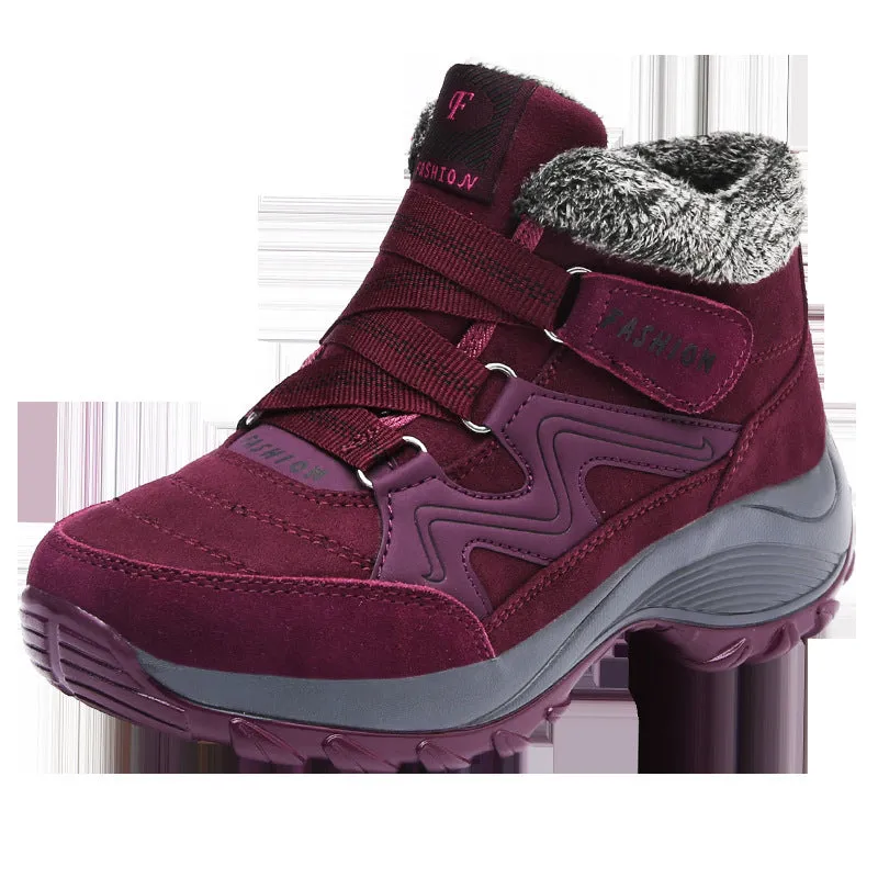 Hiking Trekking Outdoor Shoes For Females Leather Non-Slip Waterproof Sneakers | Brodtica.com