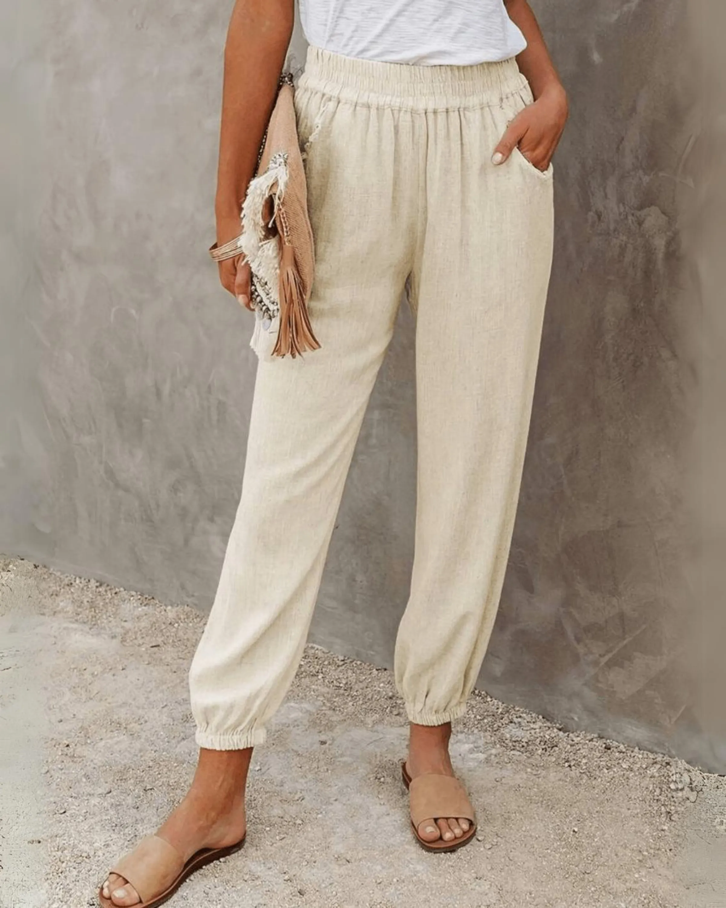 Ivyshape | Casual Straight Summer Pants