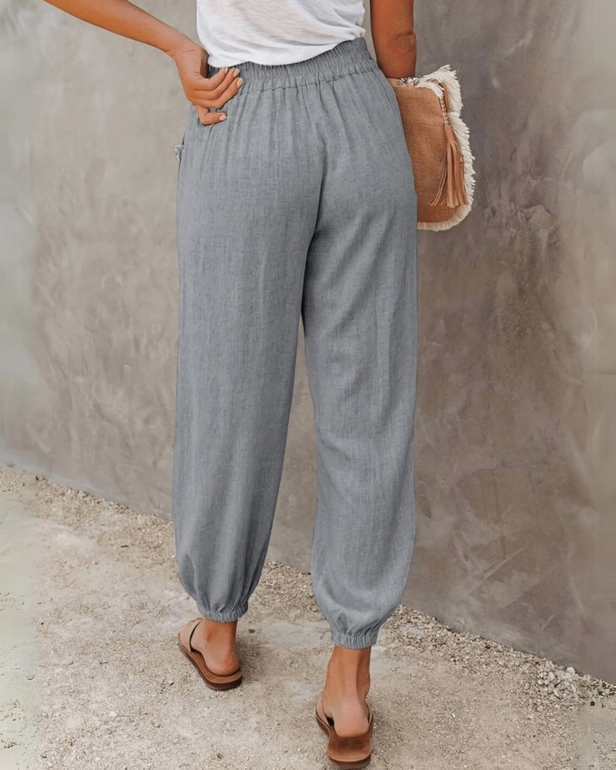 Ivyshape | Casual Straight Summer Pants