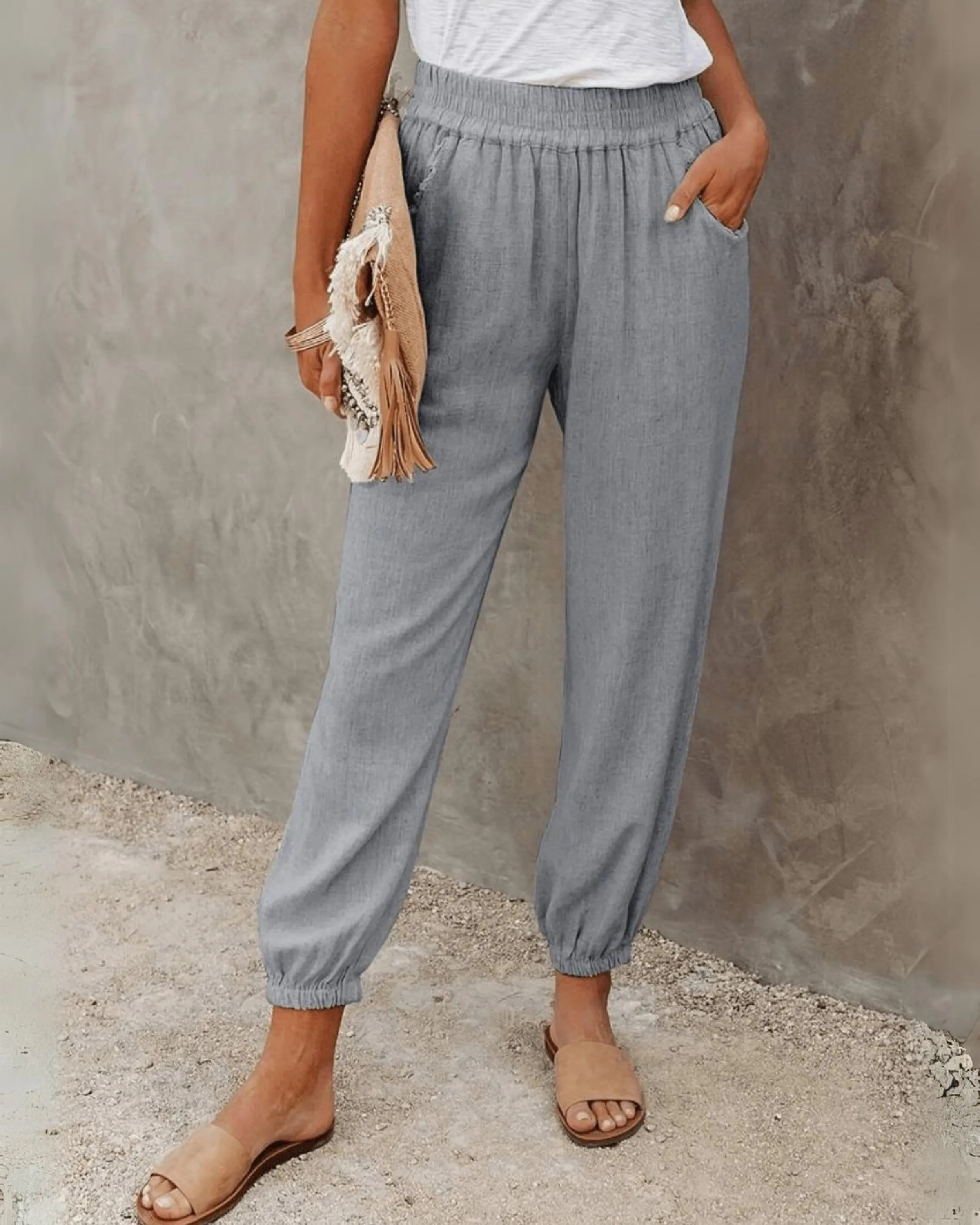 Ivyshape | Casual Straight Summer Pants