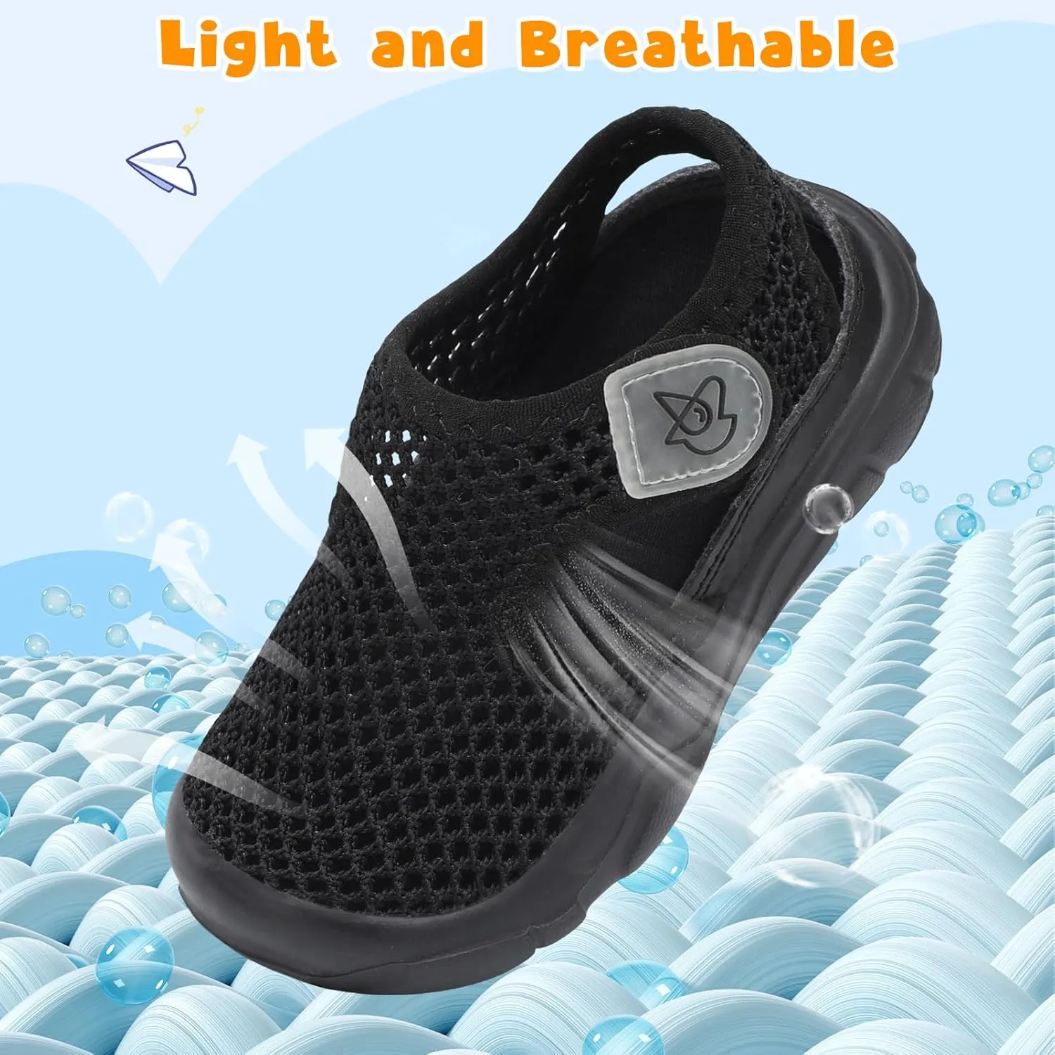 LeIsfIt Toddler Sandals Boys Girls Wide Sandals Kids Water Sandal Shoes Lightweight Barefoot Summer Shoes for Beach Swim