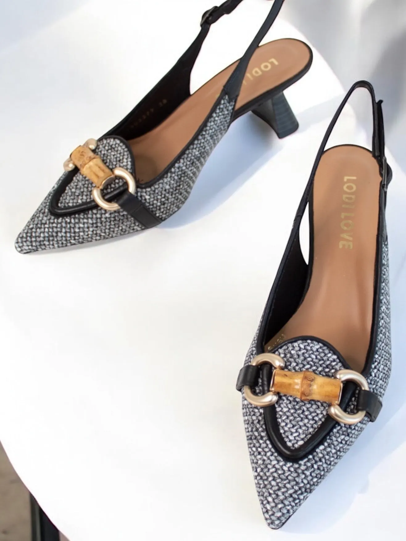 Lodi Kal Fabric Slingback Court Shoes