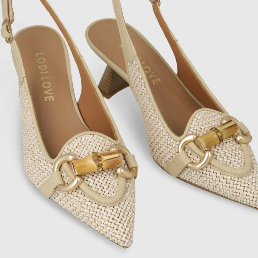 Lodi Kal Fabric Slingback Court Shoes