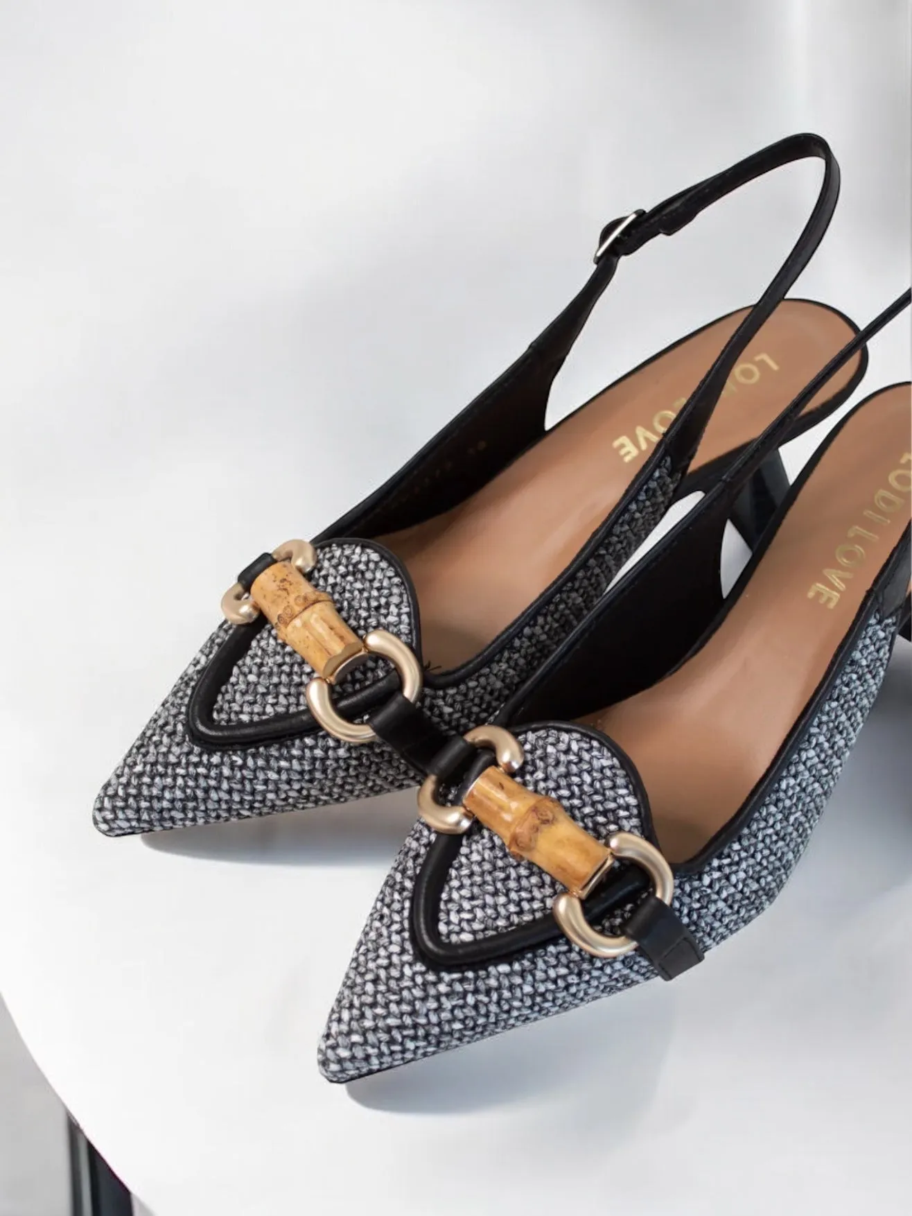 Lodi Kal Fabric Slingback Court Shoes