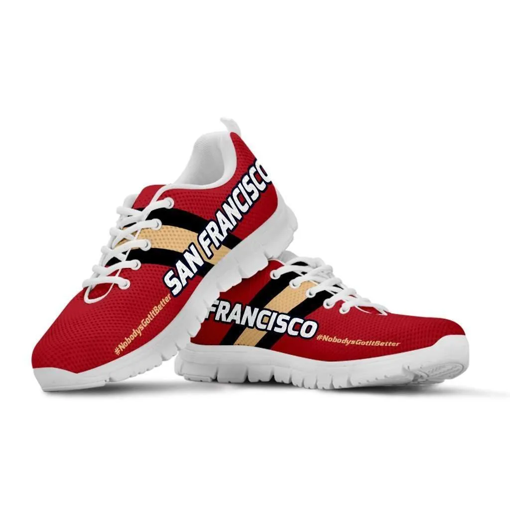 #NobodysGotItBetter San Francisco Fan Running Shoes