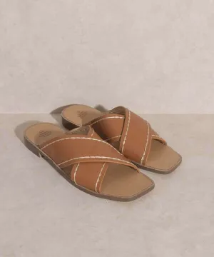 OASIS SOCIETY Stella - Brown Criss Cross Sandals