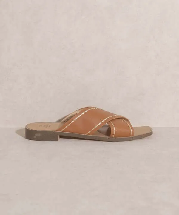 OASIS SOCIETY Stella - Brown Criss Cross Sandals