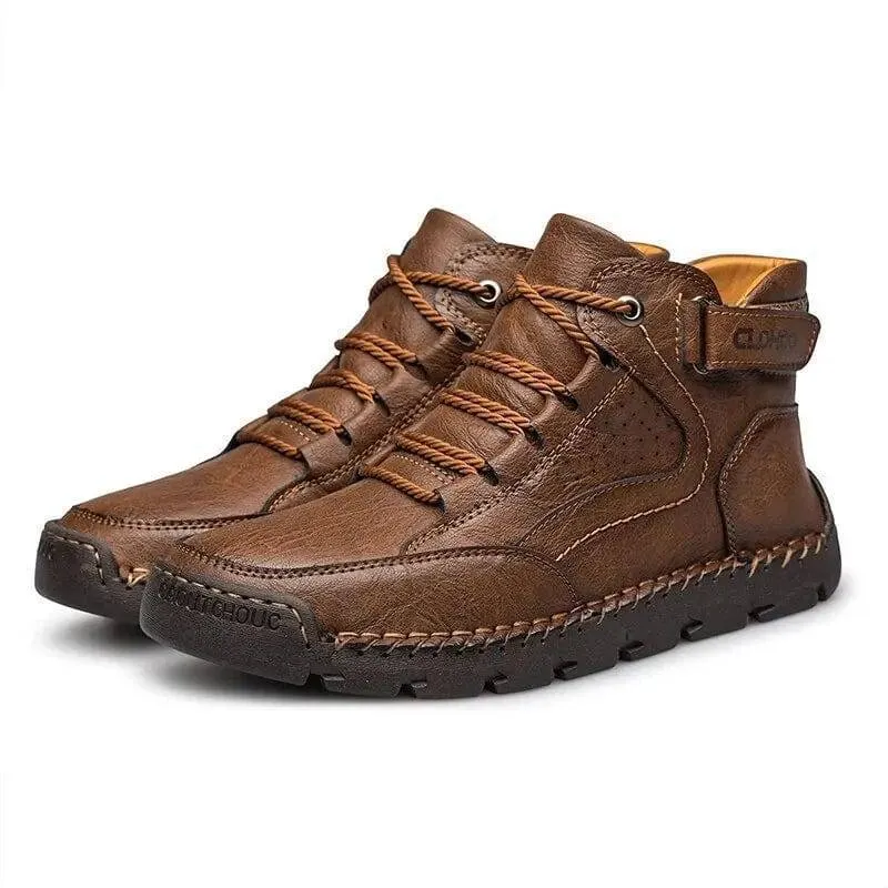 PU Leather Hiking Shoes with Soft Sole