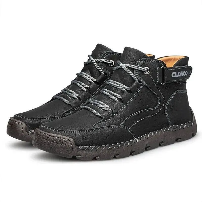 PU Leather Hiking Shoes with Soft Sole
