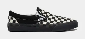 Slip On Checkered Mens Lifestyle Shoes (Black/White)