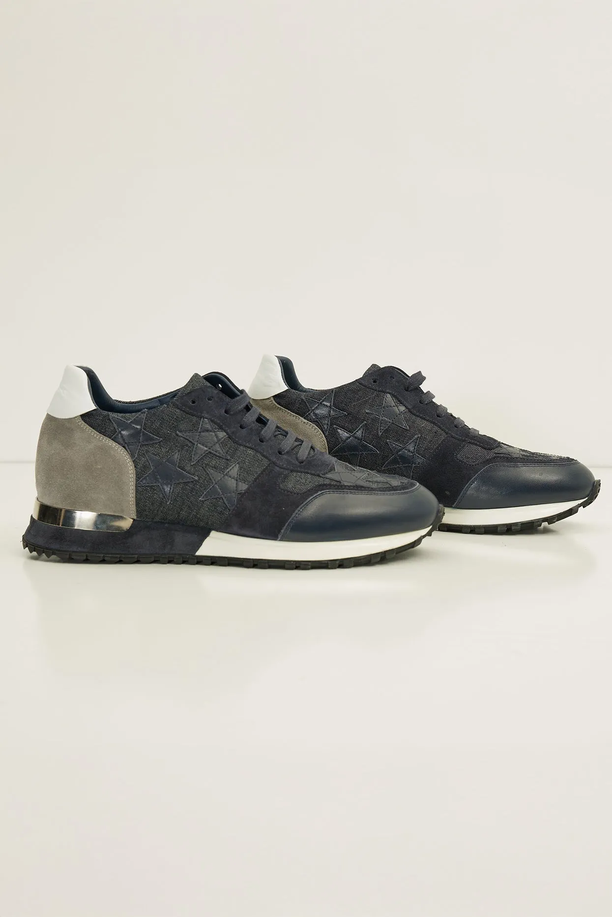 Star Denim Sneakers  - Black Navy