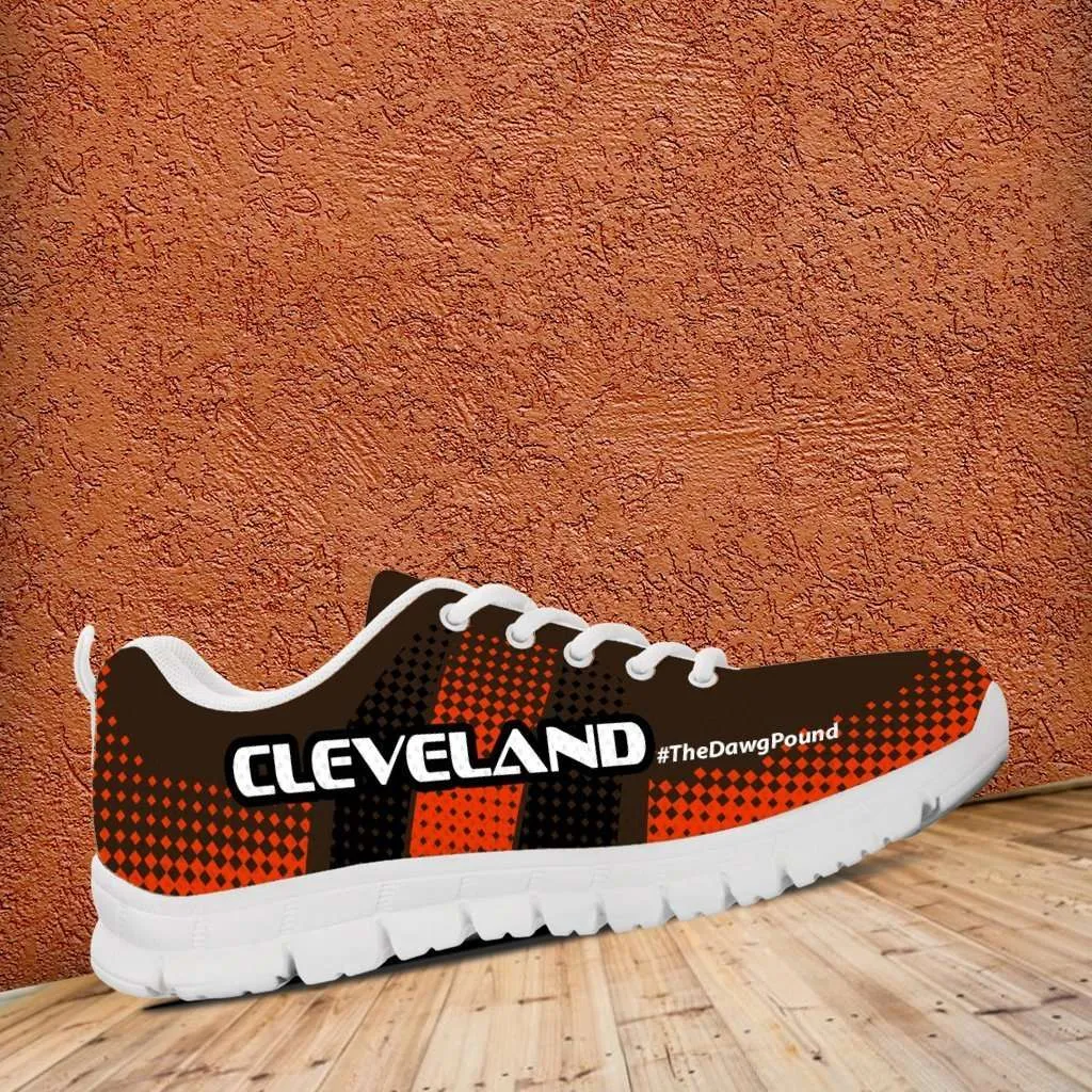 #TheDawgPound Cleveland Fan Mesh Fabric Running Shoes v3