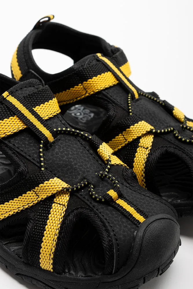 Web Tape Adventure Sandal Black