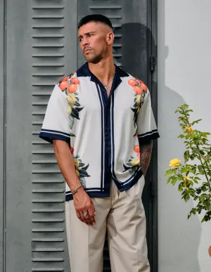 White/Navy Citrus Resort Shirt