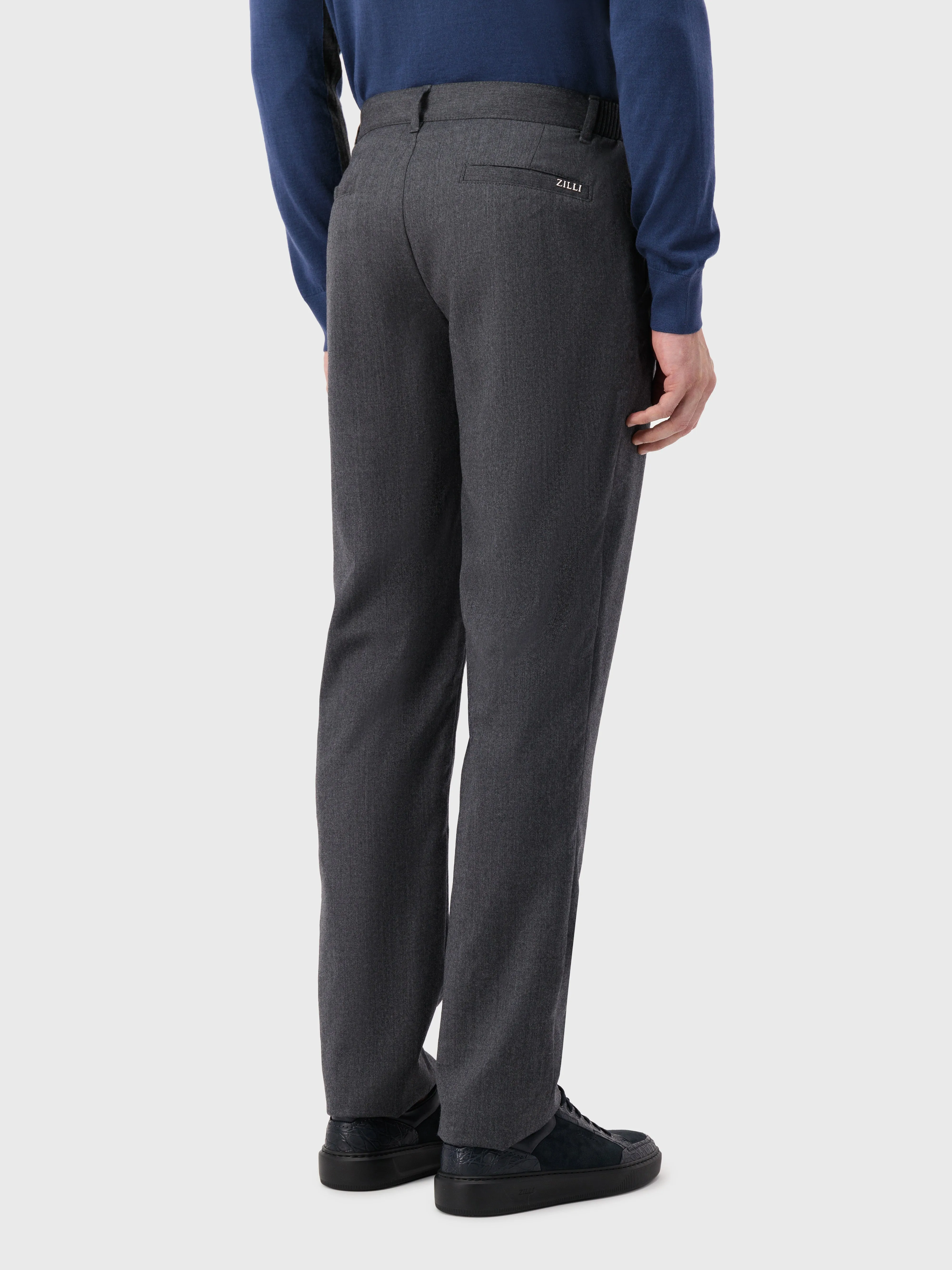 Wool Trousers Light Grey